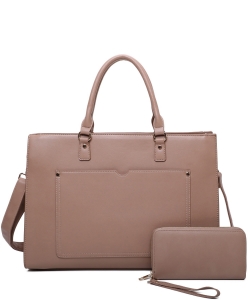 Front Pocket Boxy 2in1 Satchel DN2335T2 STONE